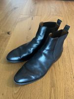 Damen Chelsea Boots Leder Navyboot