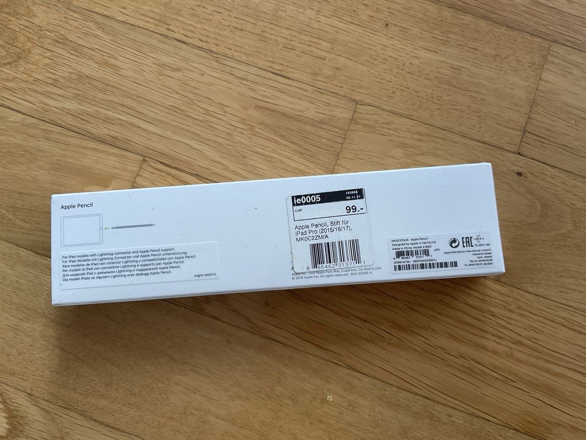 Apple Penna & Evidenziatori: Apple Pencil 1. Gen NEU OVP – Nuovo e nell'imballaggio originale da Adliswil venduto da balou12 1