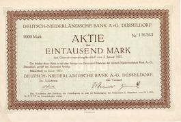 Deutsch-Niederländische Bank AG Düsseldorf