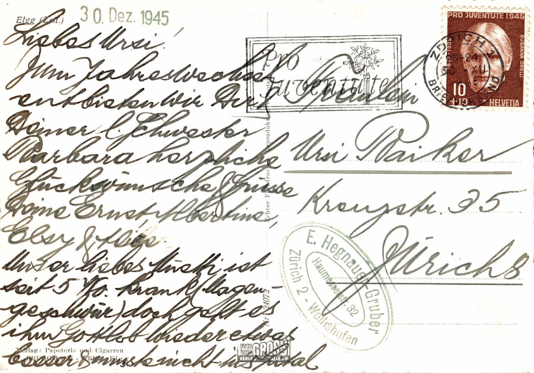 Cartes postales: Elgg (Zch.) – D'occasion à Bronschhofen par Astore 1