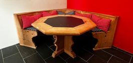 Eckbank mit Tisch rustikal Holz
