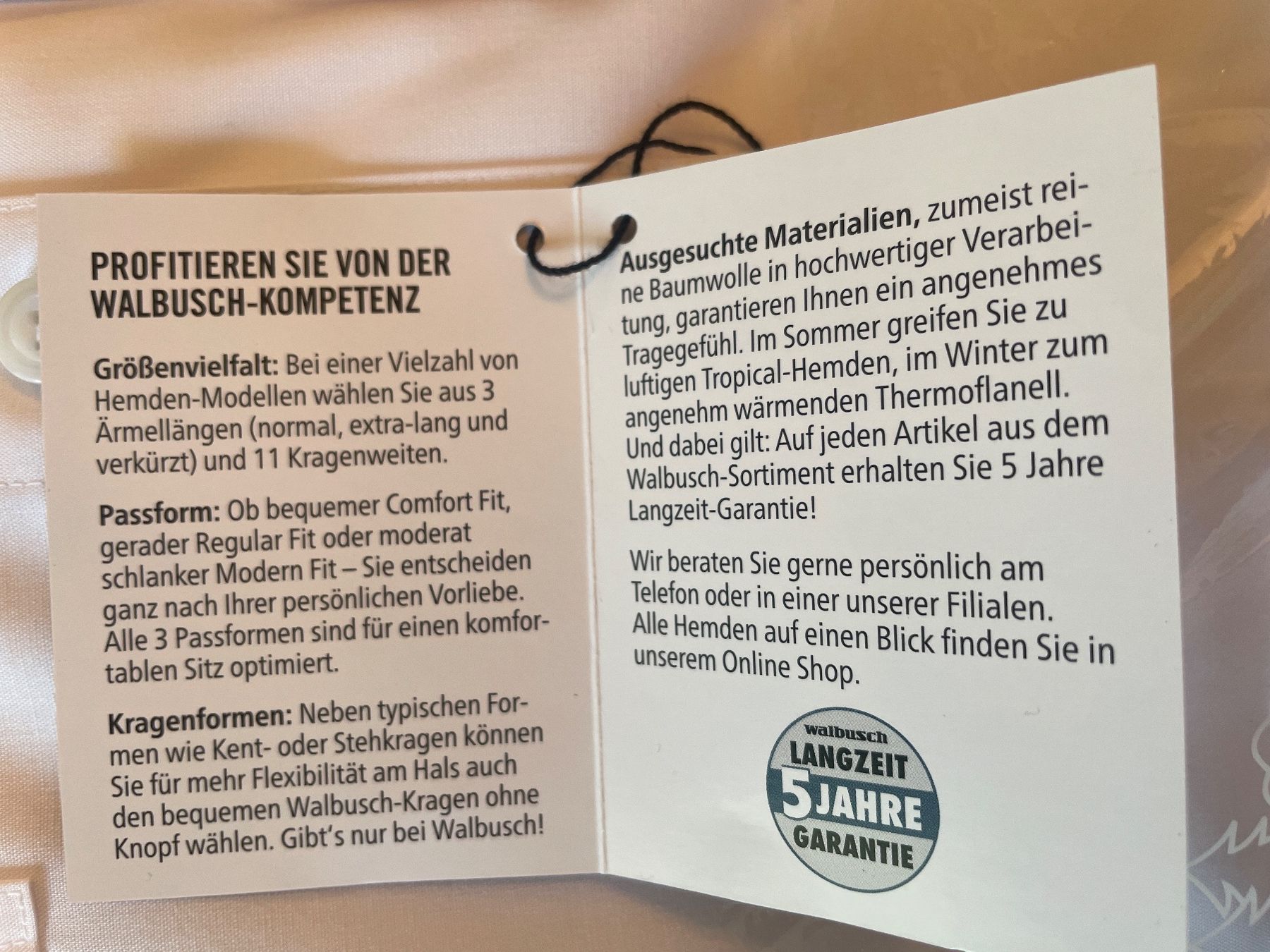 Walbusch Camicie: Hemd Walbusch Gr. 41 NEU – Nuovo e nell'imballaggio originale da Luzern venduto da Sontru 6