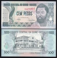 Guinea Bissau 100 Pesos UNC 1990