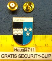 AARGAU KANTONS-WAPPEN PIN GEPRÄGT GOLDIG