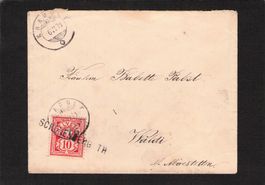 Stabstempel Schönenberg TG nach Wäldi b. Märstetten,6.6.1891