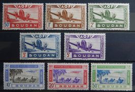 Sudan Franz. Kolonie Kat. 141-148 * 1942