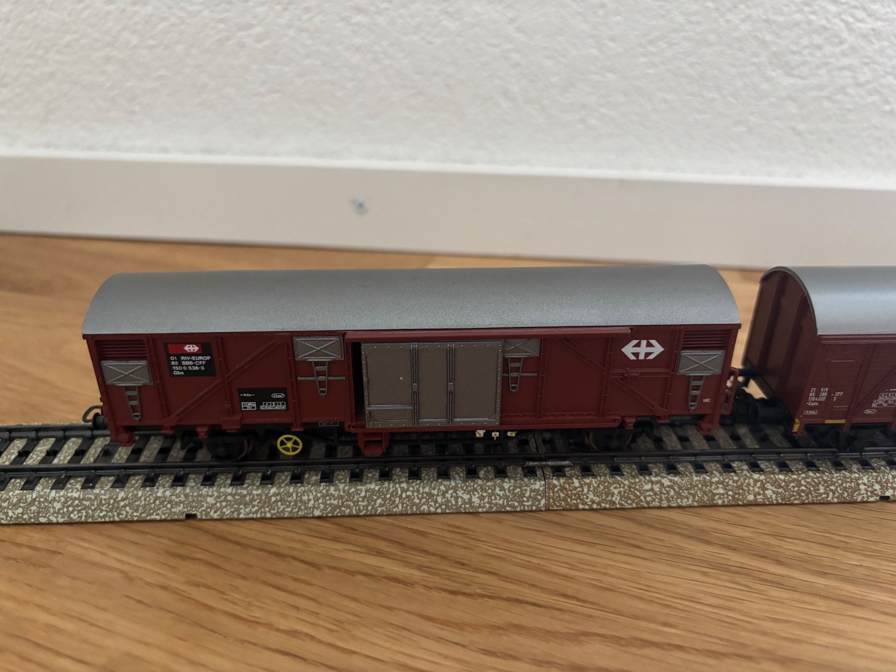 Märklin Modellini di ferrovie: 3x Wagen Gütertransport - Märklin & Electrotren – Usato da Bremgarten AG venduto da Trombone98 3