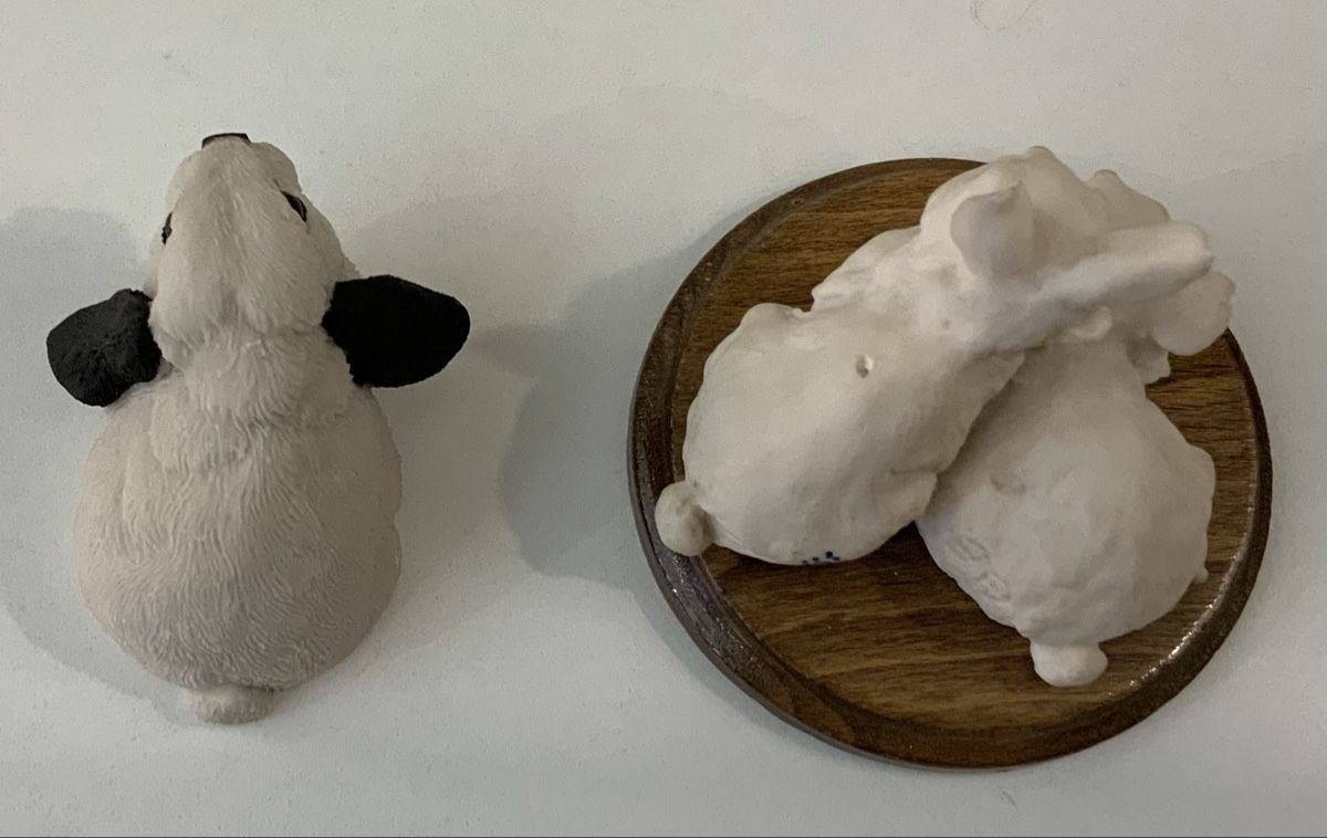 Statuette: Un lapin bélier et un duo – Usato da rolle venduto da Tontonjulot 2