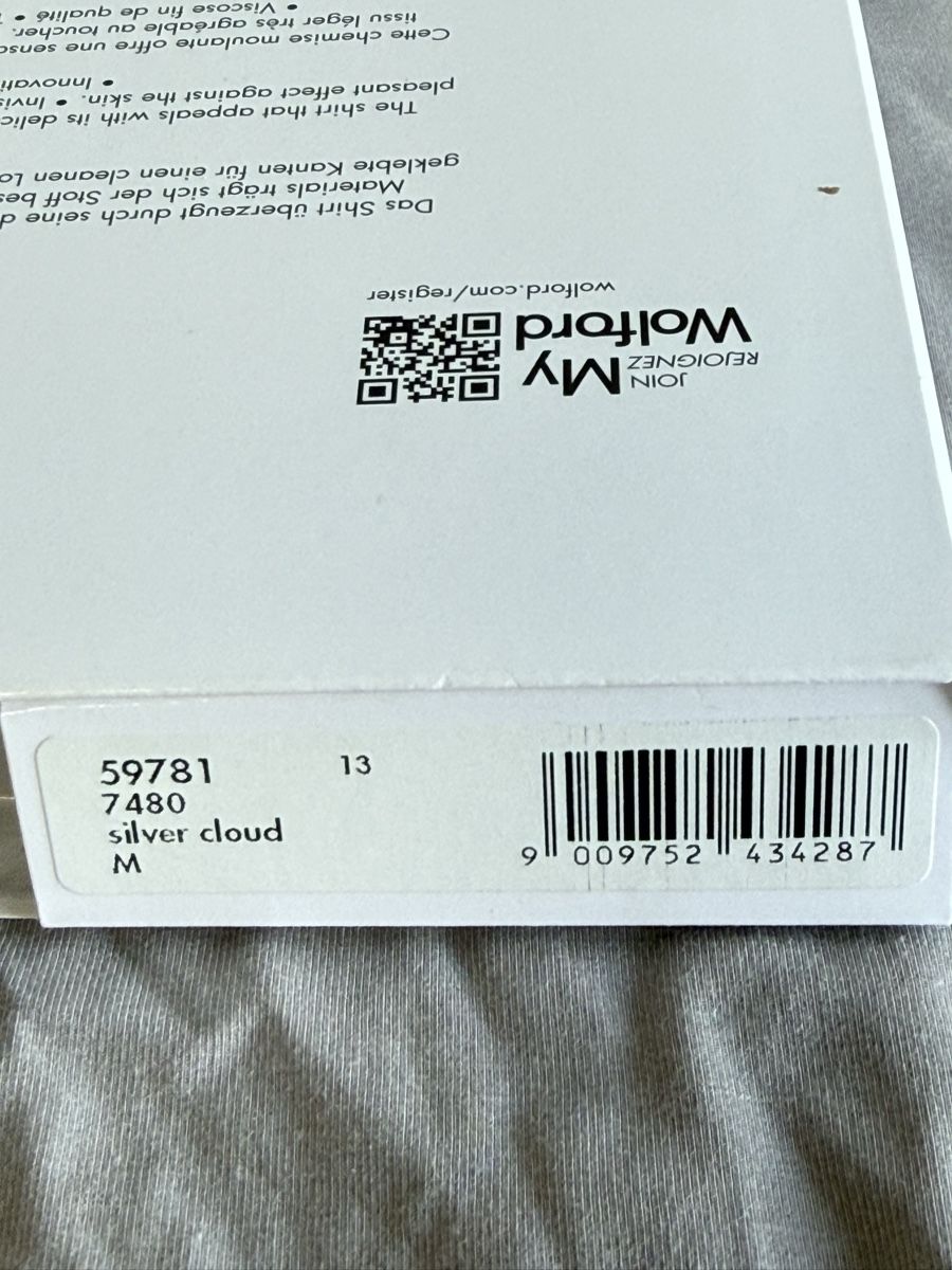 Wolford T-shirt: WOLFORD Pure Shirt Grösse M Silver Cloud – Usato da Konolfingen venduto da petzipetz 2