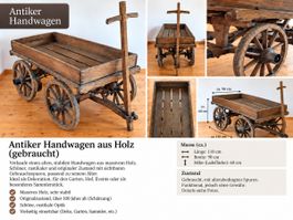 Antiker Holz-Handwagen / Leiterwagen
