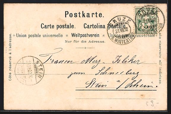 Cartoline postali: Litho Winterthur, Katholische Kirche und – Usato da Berlin venduto da bartko-reher 1