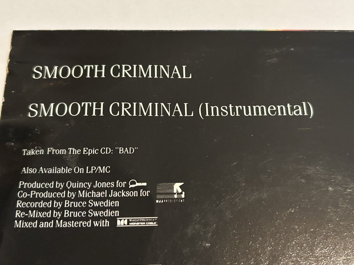 Schallplatten: Michael Jackson. 1987. Smooth Criminal – Gebraucht aus Faulensee von Mizuno06 6