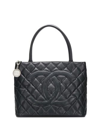 Vintage Chanel Medaillon tote black