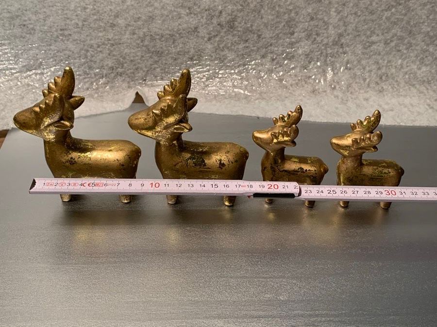 Tutte le decorazioni: 4 Stück Goldene Dekofigur Hirsch – Nuovo (secondo la descrizione) da Erlenbach ZH venduto da Ritschly 2