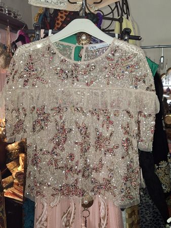 PaillettenBluse von Zara