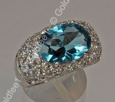 Silberring Sky Blue Topas (925er Silber)