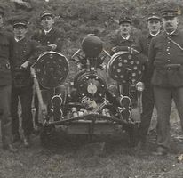 Stans oder Oberdorf NW  Feuerwehr Mannschaft  ca.1940 selten