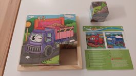Bau-Fahrzeug 6-teiliges Puzzle-Set