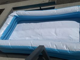 Aufblasbarer Pool blau weiss guter Zustand