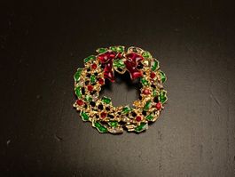Brosche Kranz (Weihnachtskranz)