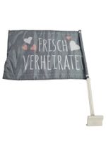 Hochzeit Autofahne "Frisch Verheiratet" 2-er Set