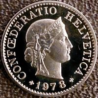 5 Rappen 1978 pp / aus Münzsatz / in einer Münzkapsel