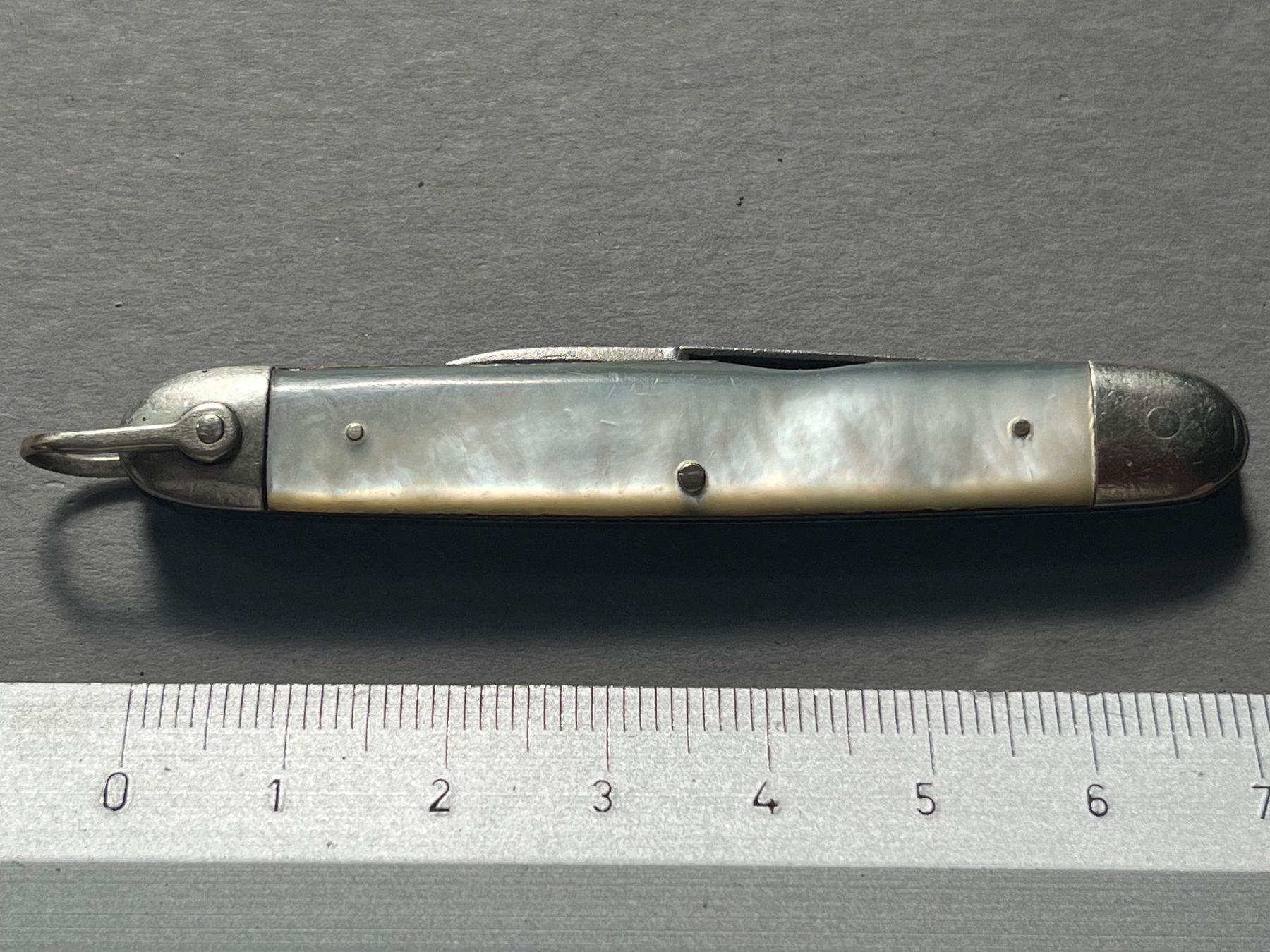 Solingen Coltelli tascabile: Antikes Sackmesser J. A. Henckels 72 mm - Perlmutt – Usato da Zürich venduto da FV.vintage 8