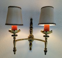 Elegante Wandlampe, E14, massiv Messing (schwer)