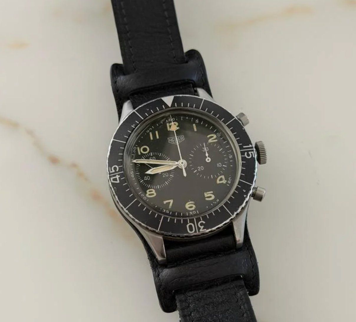 Tag Heuer Orologi: Heuer Bundeswehr Flyback - Ref 1550 – Usato da Zürich venduto da brothersinwatches 7
