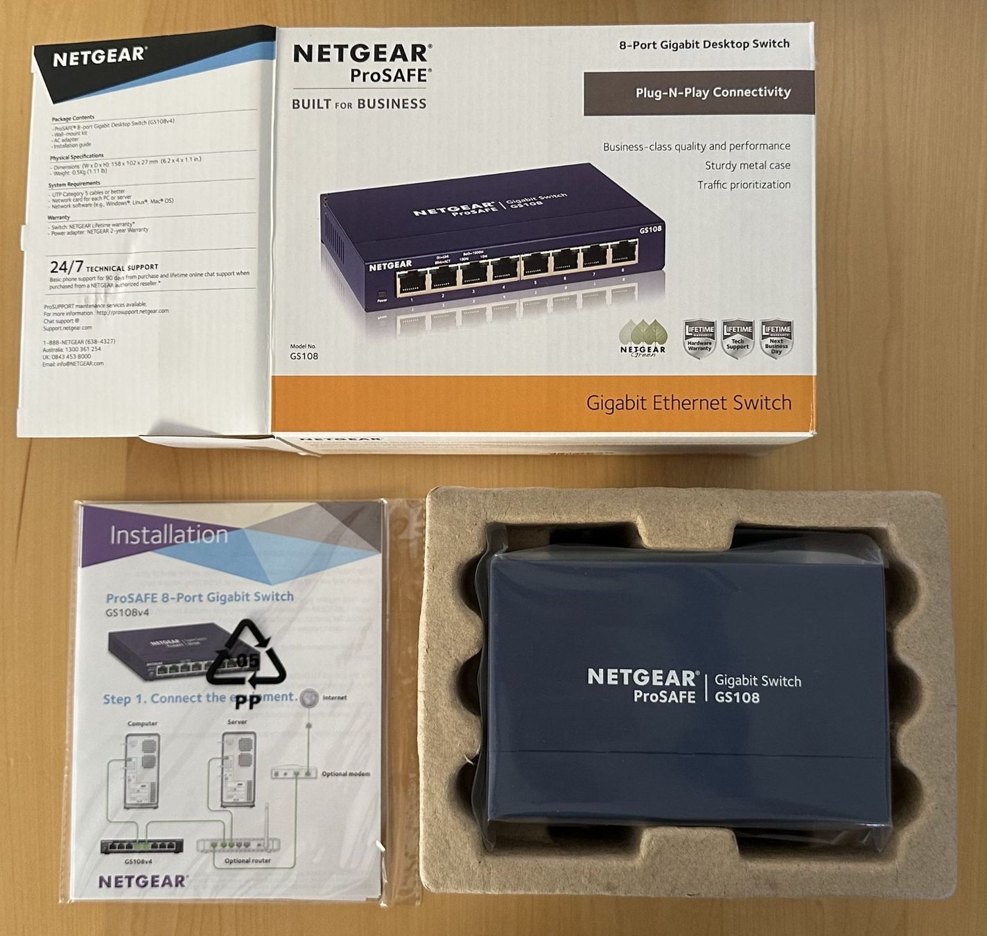 Netgear Hubs & Switches: Netgear - Switch - GS108GE – Neuf avec emballage d'origine à Dielsdorf par Empowered 3