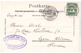 AK 1903 Stabstempel Seelisberg + LU-Flüelen Schiffsstempel