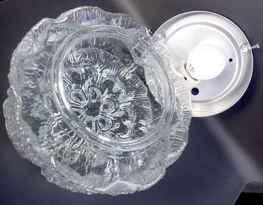 Lampadari & plafoniere: Lampe Deckenleuchte Glas Eisglas Vintage – Usato da Wil SG venduto da BrocknRoll 2