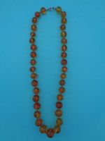 Natur Bernstein Kette mit großen Kugeln 57cm. 46Gr. Vintage