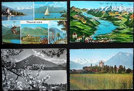 4 Ansichtskarten THUN Thunersee