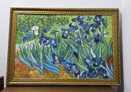 Öl auf Leinwand, Repro nach Van Gogh, Iris, gerahmt 103cm