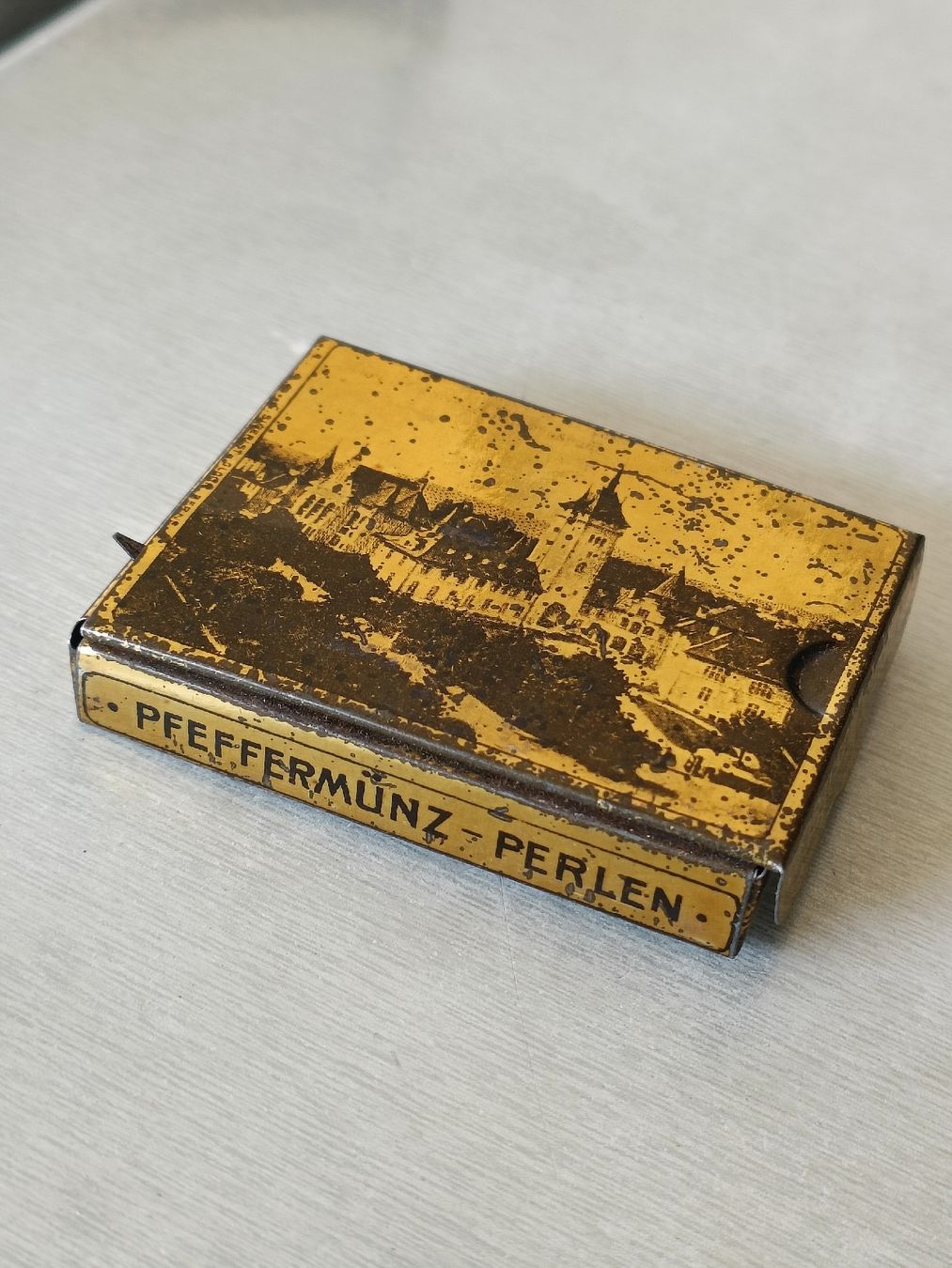 Schilder: Alte Dose / Pfeffermünz Perlen Rooschüz Heuberger & Cie Bern – Gebraucht aus Brugg AG von Ente015 3
