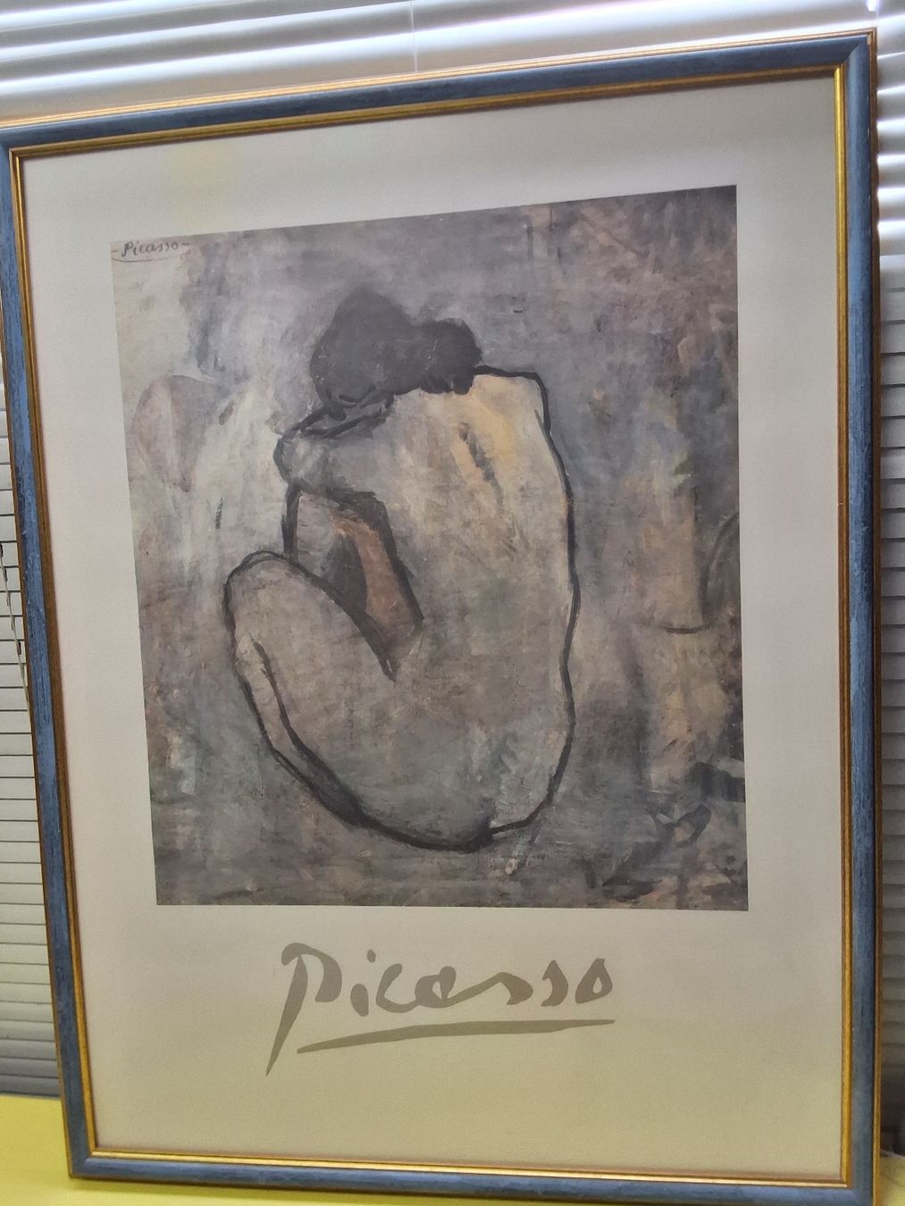 Foto & Immagini: gerahmtes Poster, "nu bleu", von Picasso – Usato da zofingen venduto da Blume14
