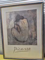 gerahmtes Poster, "nu bleu", von Picasso