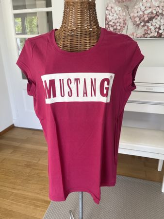 Mustang T-Shirt, Himbeere, M
