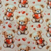 Jersey Herzen-Teddy beige
