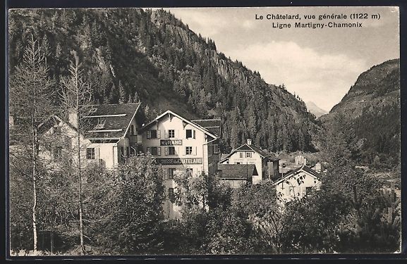 Cartes postales: Le Chatelard /VS, Vue général avec Gra – D'occasion à Berlin par bartko-reher