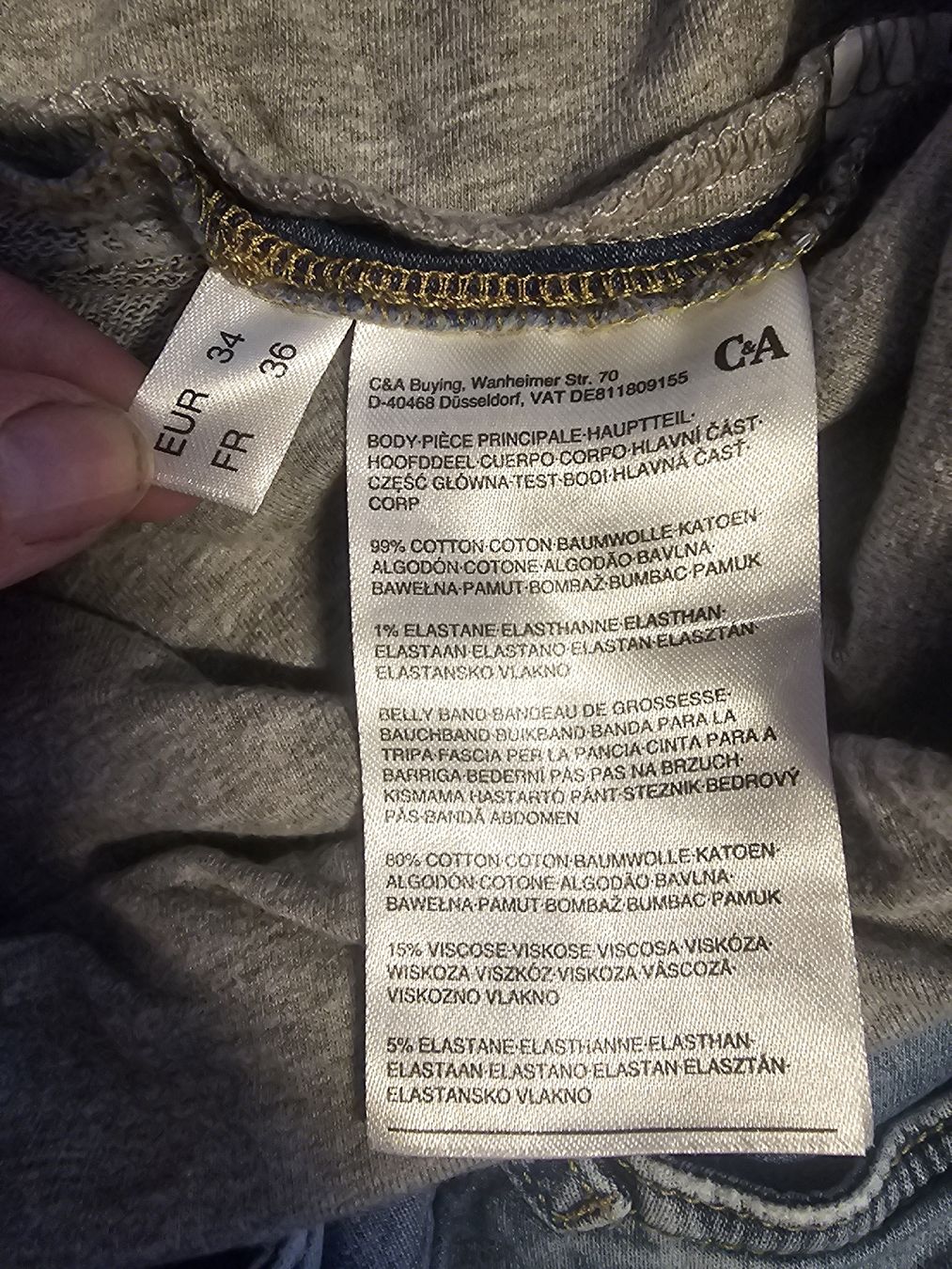 C&A Pantaloni: Schwangerschaft Short gr.34 – Usato da Unterentfelden venduto da Panda-87 1