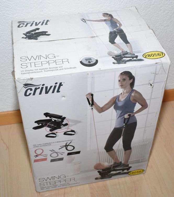 Stepper D'appartement Crivit Swing Stepper Avec Poignées - Appareil Fitness Multi-programmes