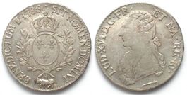 LOUIS XVI Écu de Béarn aux branches d'olivier 1786 Pau SUP!