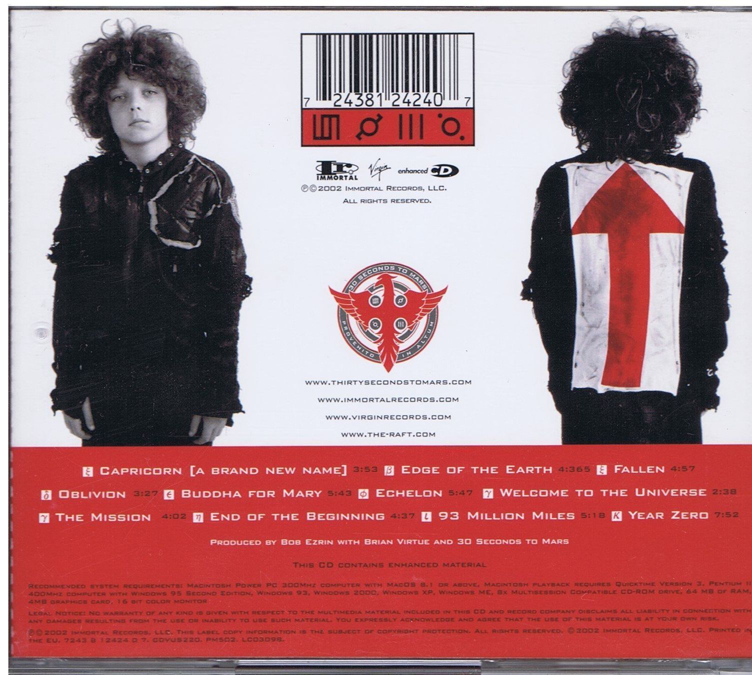 CD: 30STM, 30SecondsToMars (2002 Debut Album) – Usato da Unterengstringen venduto da Lastchance 1