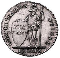 10 Batzen 1811, Äußerst gut erhalten und wunderschön getönt.