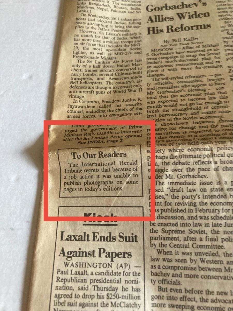 Riviste & Magazine: Herald Tribune June 5, 1987 – Nuovo (secondo la descrizione) da Basel venduto da Imack 1