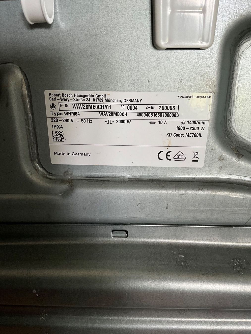 Bosch Lavatrici: Bosch Waschmaschine Frontlader 9kg – Usato da Biel/Bienne venduto da Projektorium 5
