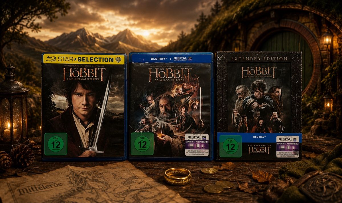 Tutti i DVDs: Hobbit Trilogie Blu-ray inkl. Extended Edition OVP – Nuovo (secondo la descrizione) da St. Gallen venduto da Starlord77