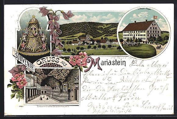 Ansichtskarten: Litho Mariastein, Unterirdische Gnadenka – Gebraucht aus Berlin von bartko-reher